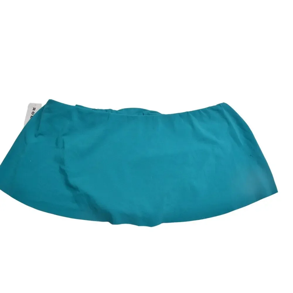 ROBIN PICCONE Women's Teal Blue & Green Skirted Bikini Bottoms
